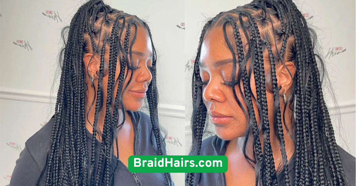 Twin Braids with a Chic Twist