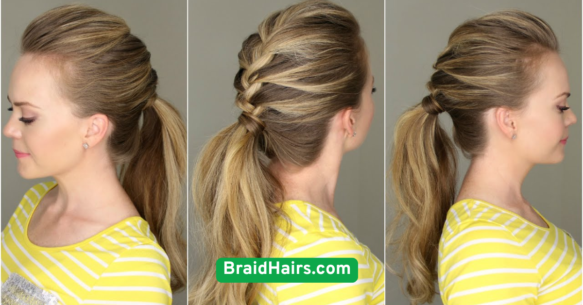 Reverse Braid Ponytail