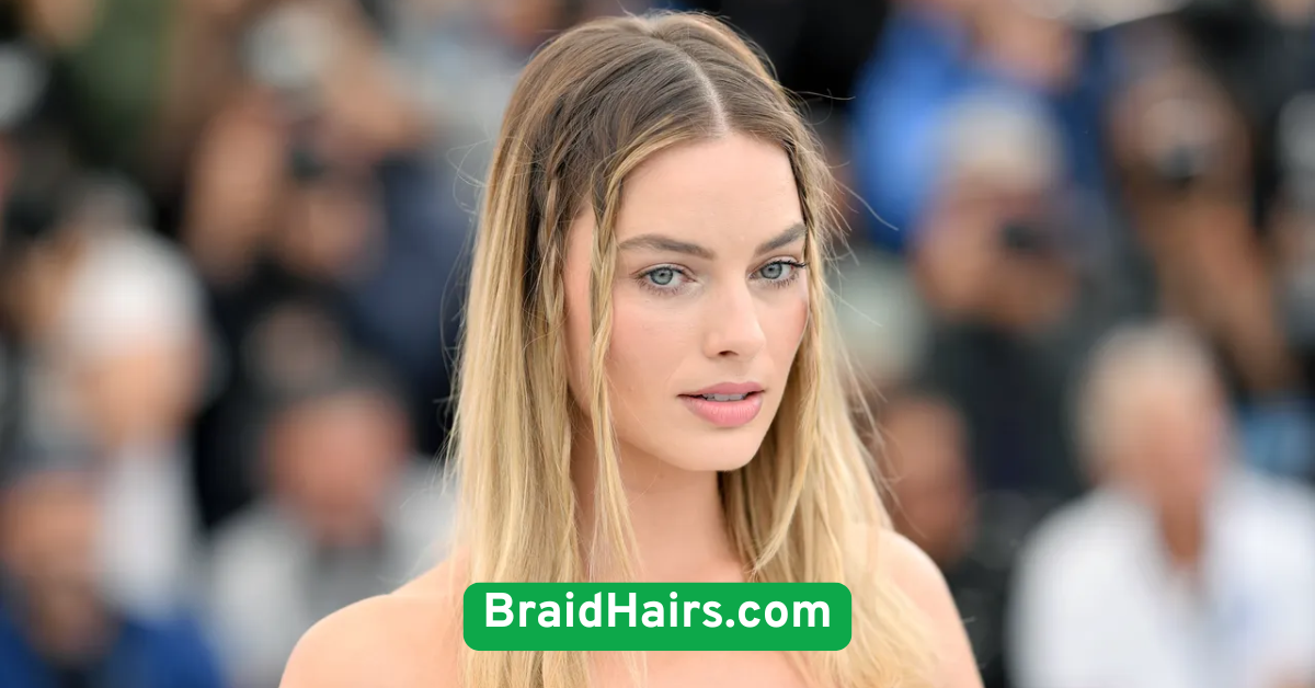 Tiny Front Braid with Straight Hair