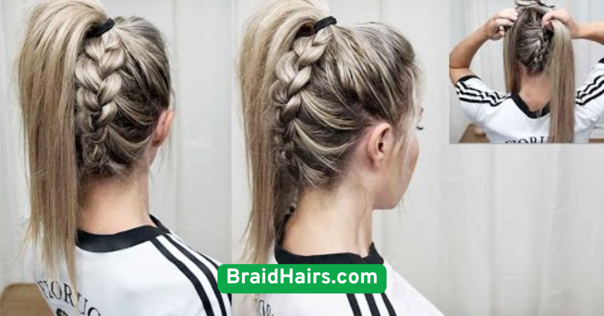 Reverse Dutch Braid into a Low Bun
