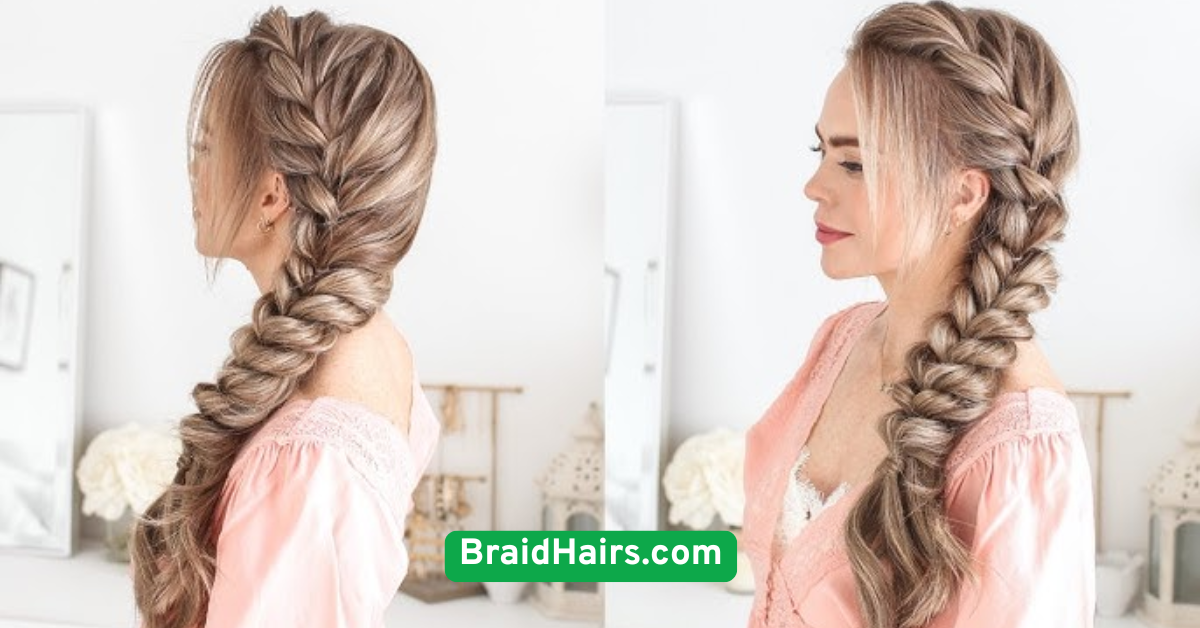 Sleek Side Braid with Hair Jewelry