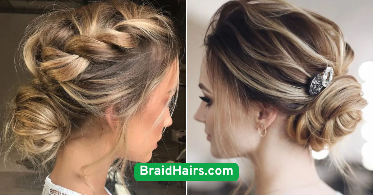 Inverted Braid into Low Bun