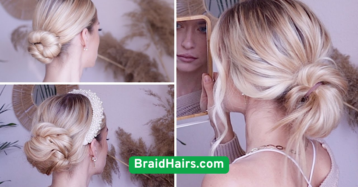 Low Braided Buns for Sophisticated Vibes