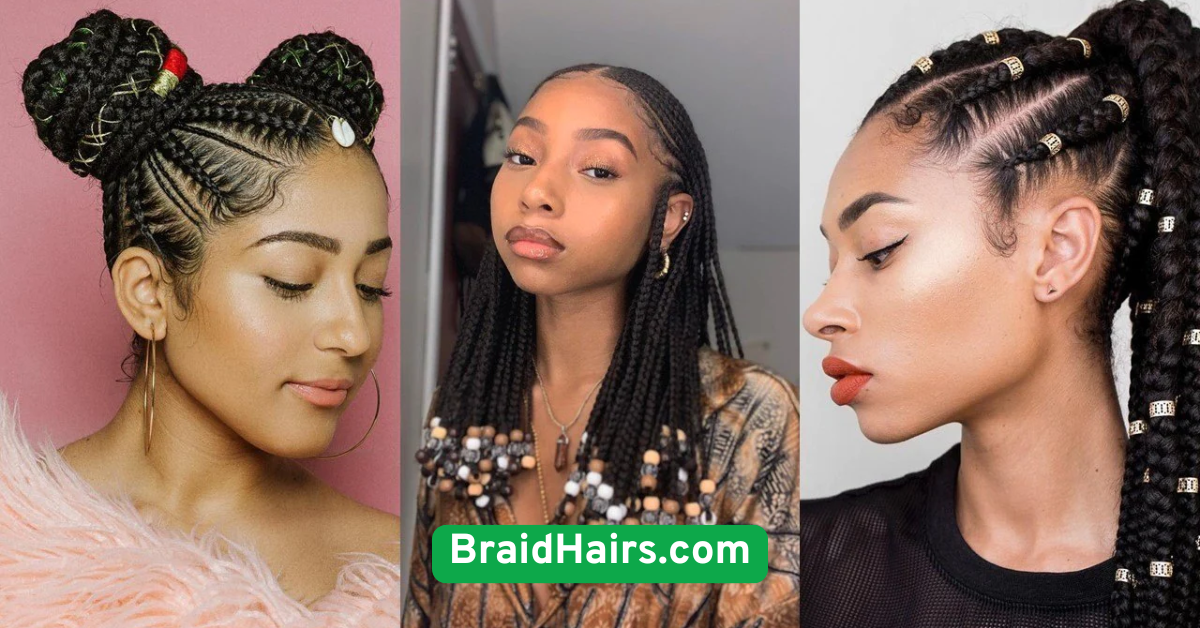 Cornrow Braids with Beads