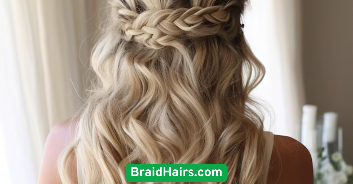 Twisted Crown with Loose Curls
