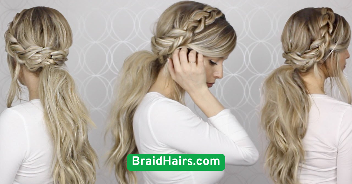 The Messy French Braid Ponytail