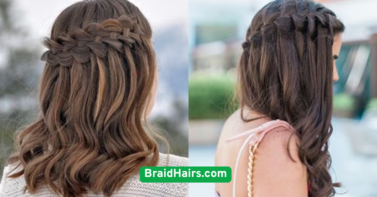 Waterfall Braid with Loose Waves