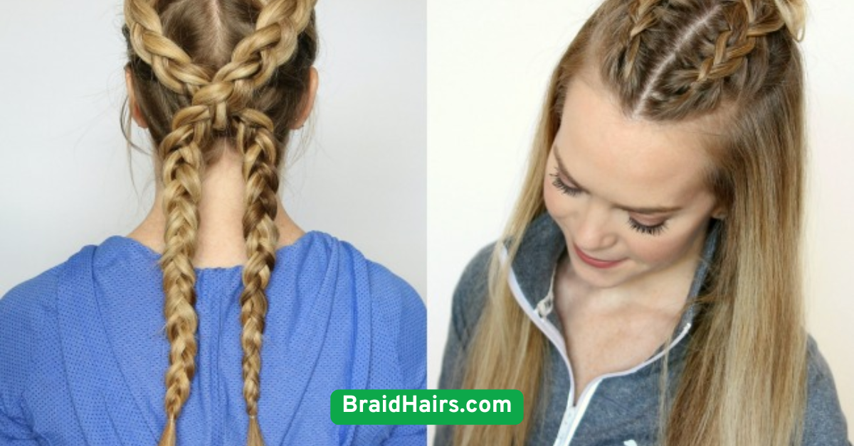 Double Braids for a Sporty Look