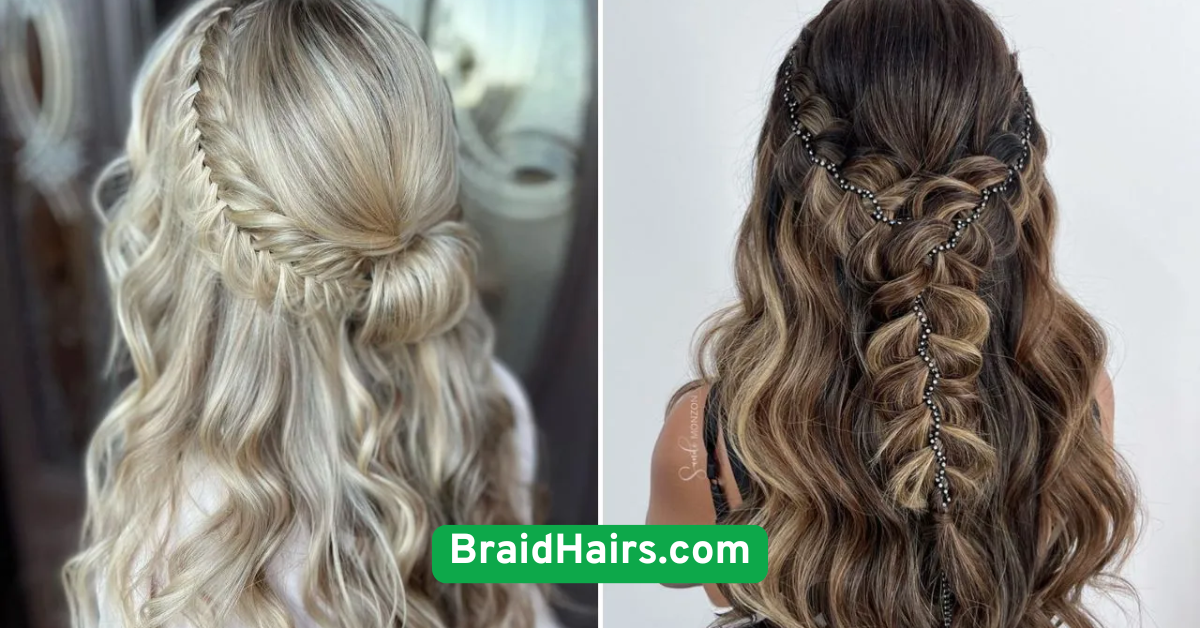 Half-Up Half-Down Braided Style
