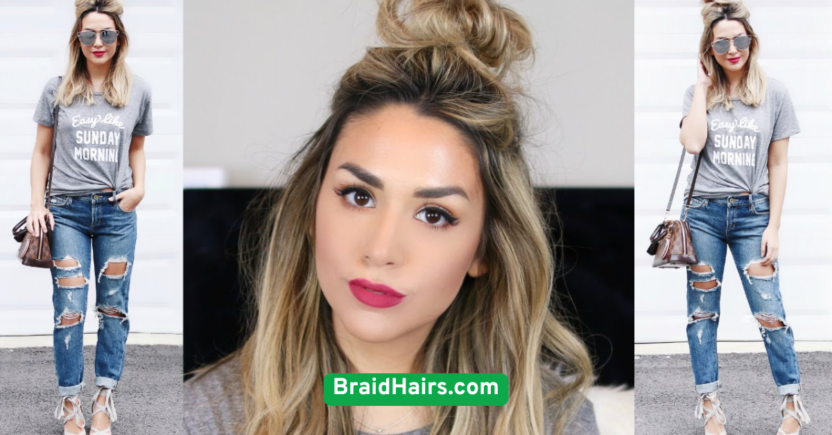 Half-Up Braided Top Knot