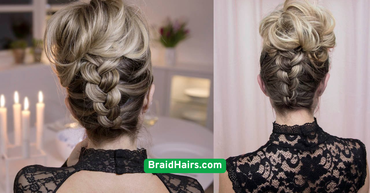 Upside-Down Braid Bun