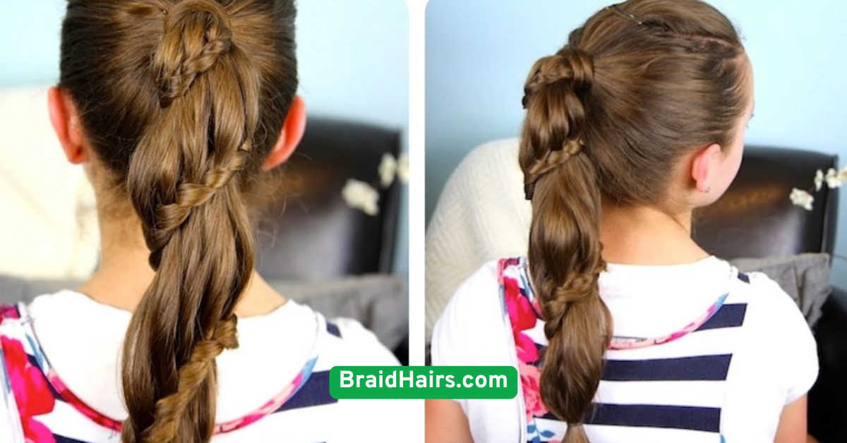 Braid-Wrapped Ponytail
