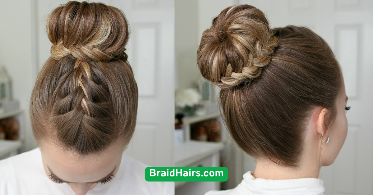 Half-Up Braided Bun