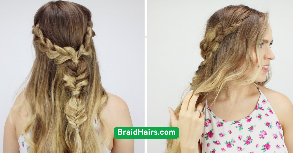 Boho-Inspired Half-Up Braid
